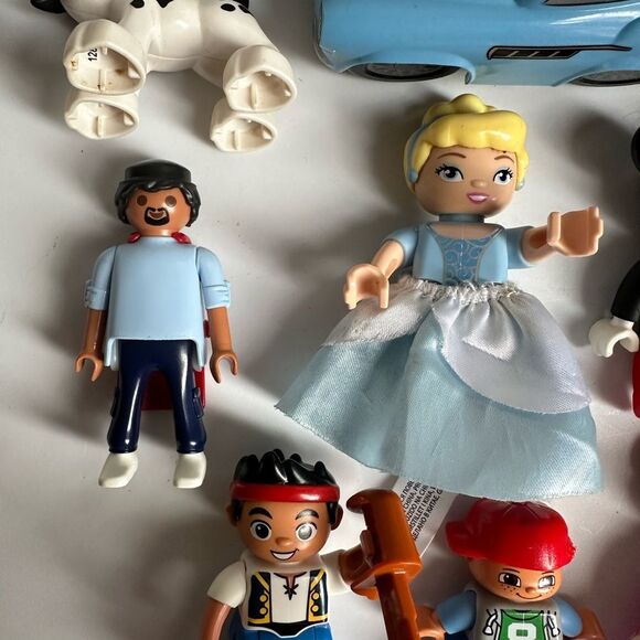 Vintage Disney Character Toy Blocks Duplo Figures, Mickey, Minnie, Cinderella - Picture 3 of 5